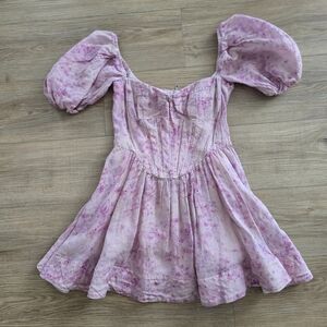 Bardot Light Pink Floral Mini Dress